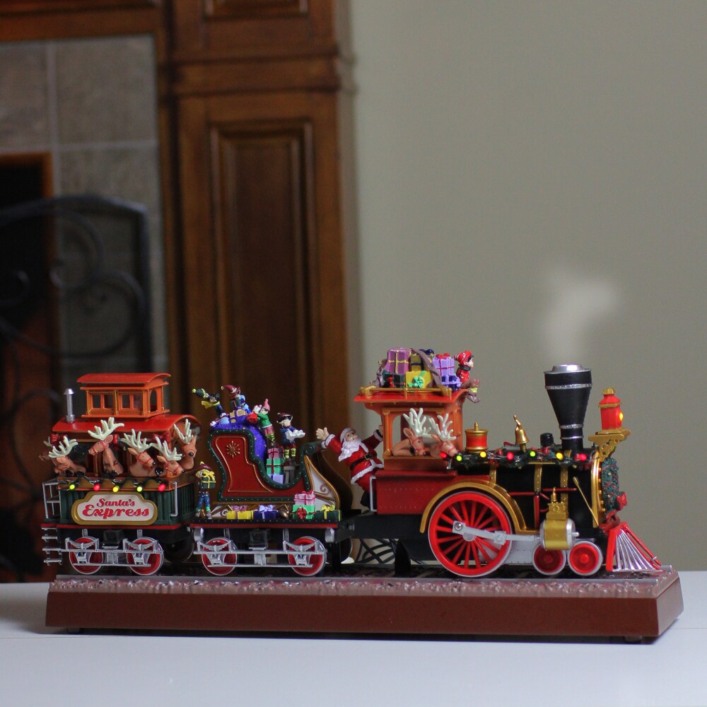 Mr. Christmas Red and Brown Animated Musical Lighted Santa's Express Decoration