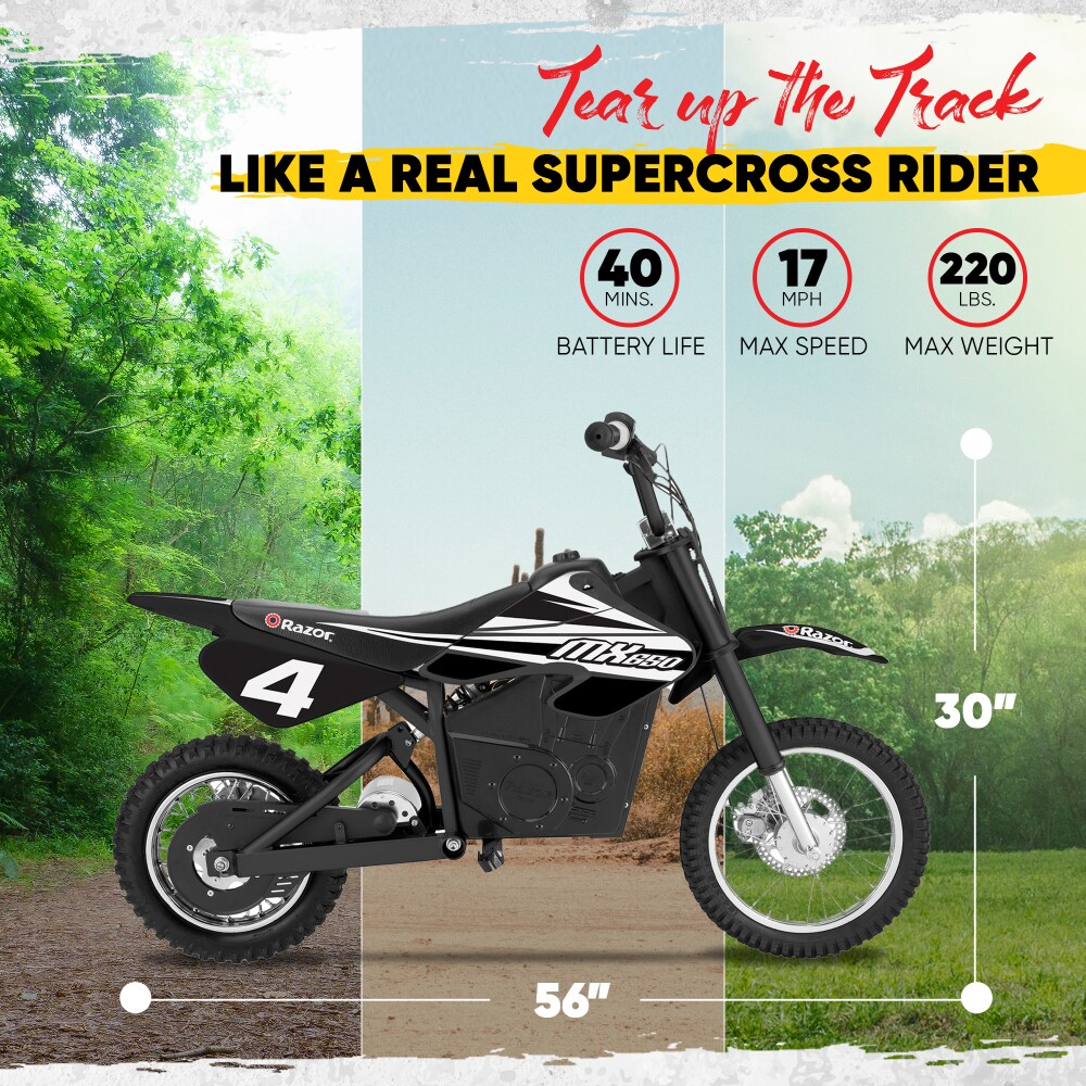 Razor mx650 17 mph steel electric dirt rocket motor bike for kids shop